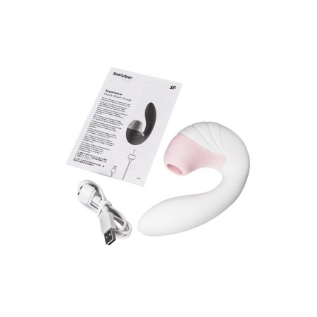 Satispyer Supernova vibrator, with a vacuum-wave stimulant, 16.9 cm, silicone, white color-12