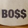Boss Bath cap with print, white