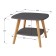 Gouring Hudson table, 650x650x500, graphite/oak light