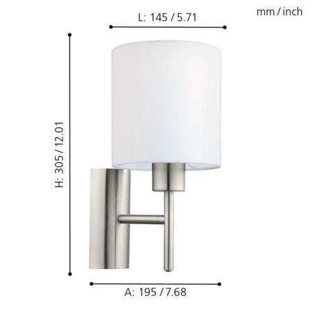 Bra Maserlo 1x60W E27 Nickel, pearl 14.5x14.5x30.5cm-2