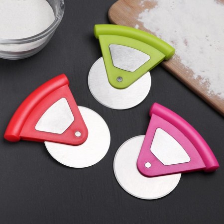 Knife for pizza and test "Runner", D = 7.5 cm, stainless steel, color mix-3