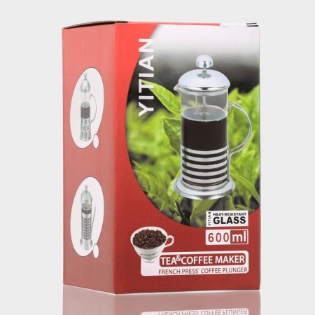 Hot teapot on the stand Sl Home "Rialto", 600 ml, the color is transparent-6
