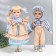Doll Collectible couple "Lisa and Kolya, outfits in chamomile" set 2 pcs 30 cm