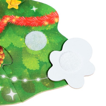 Puzzle with Velcro "Decorate the Christmas tree", mix-6