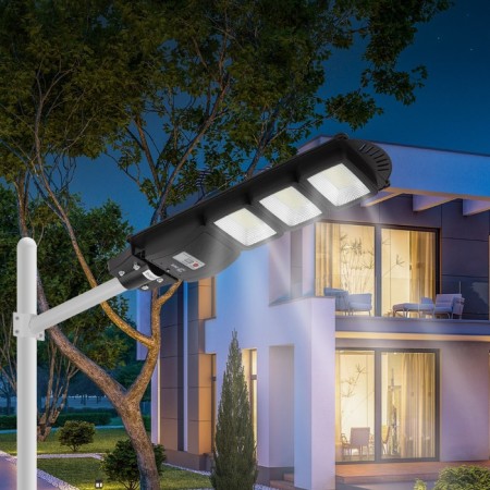 Console lamp era on a sunny battery with a motion sensor -ip65, 60W, 1000lm, 5000k, black-14