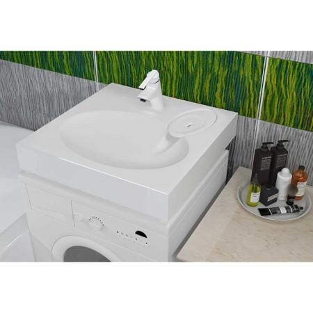MARKO MAI sink, 60.5x60.2 cm, above the washing machine