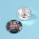 Pocket mirror "Love", d = 7 cm, the color is dark green
