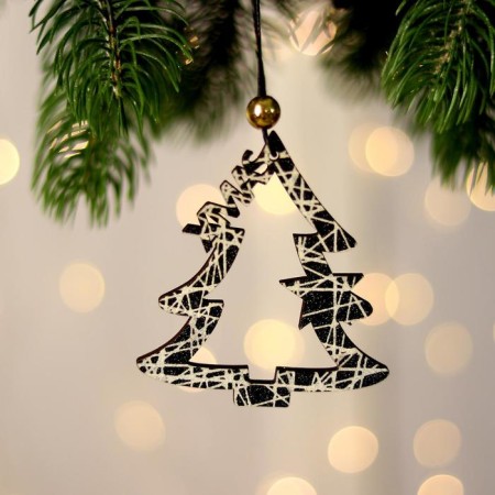 New Year's suspension "Christmas tree" 7 × 8 cm