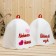 Bath set with applique "Beloved husband+beloved wife" (hat+hat)
