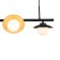 Suspended Indigo lamp, 10015/4P Black. 4x5W, G9, 660x160x357/1680 mm, white matte color