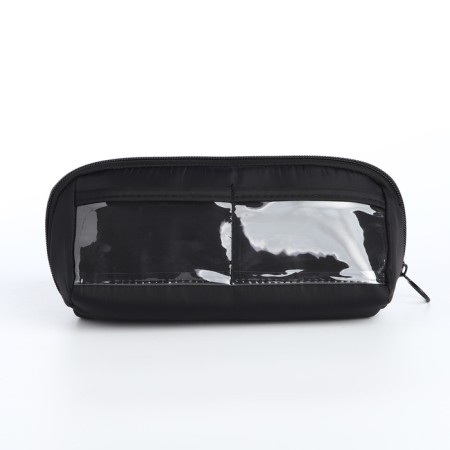 Cosmetic bag with lightning, black color-1