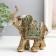 Souvenir Polystone "Elephant - Exotic flowers" 12x5.5x14 cm