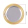 Quartz clock, D-2.5 cm, LQ377A, discrete move, gold