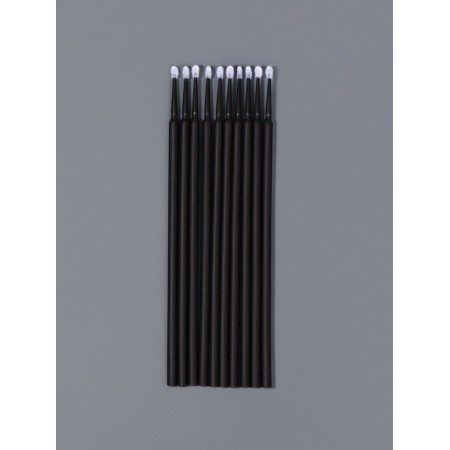 Micro -shoes for extensing and laminating eyelashes, set - 10 pcs, 9.5 cm, black color-1