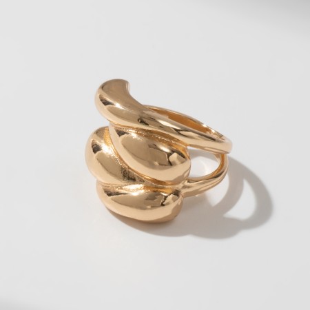 Ring Metal "Trend" drops, color gold, size 16-1