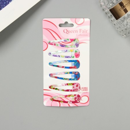 Invisibility for hair "Selena" (set 6 pcs) Flower Assortment, 4.5 cm, mix-2