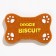 Toy dense squeak "biscuit" for dogs, 12 x 7 cm, brown