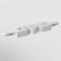 Connector Warden hinge for the Technical tra001cs-11W, 19x2x3.5 cm, white color.