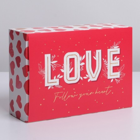 Gift folding box, packaging, "love", 22 x 30 x 10 cm