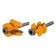 Set of milling plants 10607, for lining, wooden box, d = 8 mm, 50 x 30 mm, 2 pcs.