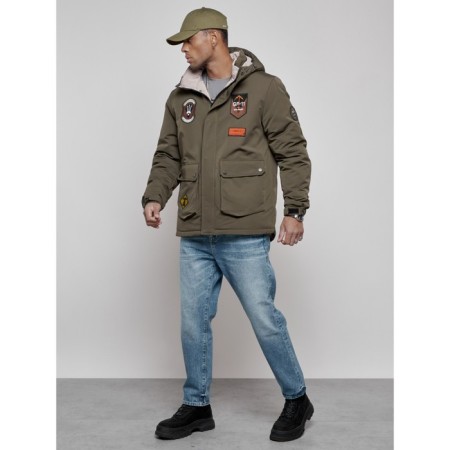 Male jacket, size 52, khaki color-1