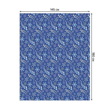 Tables on the table "Dance of Snowflakes", rectangular, Saten, size 145x180 cm-1