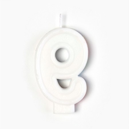 Candle for cake, number 9 "Happy Birthday".-2