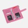 Women's wallet on the button, pink color