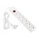 Luazon Lighting network filter, 5 outlets, 3 m, 3500 W, 3x1 mm2, 16 A, 220 V, with a fuse, white