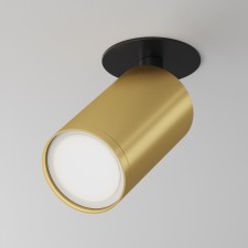 Technical C049CL-U-1BMG, 1xGU10, 10W, 5.2x5.2x12.5 cm, black and matte gold.