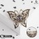 Brooch "Butterfly" leopard, golden gray color in black gold