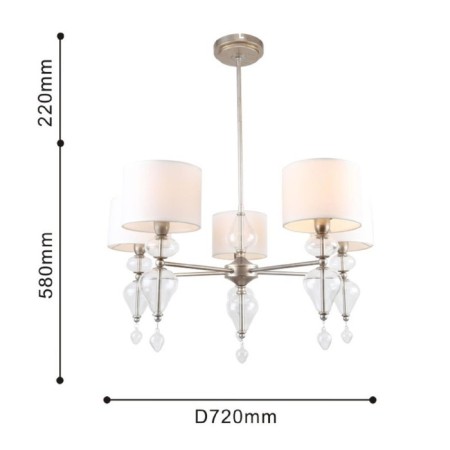 Suspension chandelier Ironia 720 mm, E14 200W-2