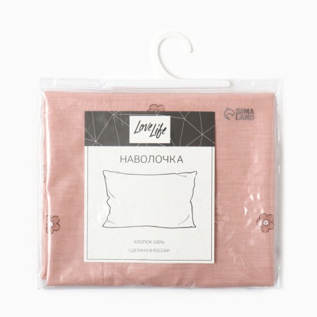 Pillowcase Lovelife 50*70 cm, col. Persian 100% cotton, satin, 125 g/m²-2