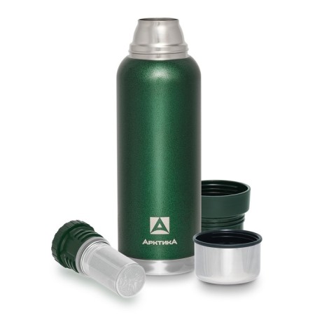 Thermos "Arctic", 1.2 l, with a strain, retains heat 32 hours, green-1