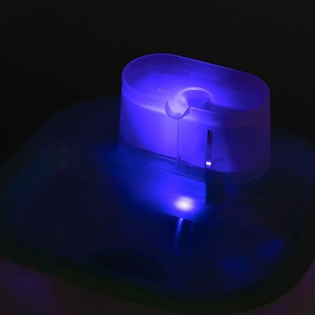 Animal fountain KitFort KT-6365, 5 W, 6 l, backlight, white and turquoise-1