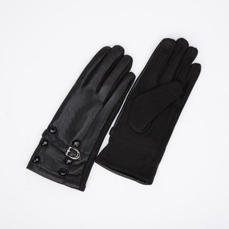Gloves are female, dimensionless, without insulation, black color