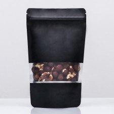 Pack Doy-Pak, matte, black with a window, 12 x 20 x 4 cm