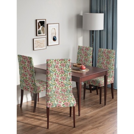 Case for the chair "Flower and leaves", decorative, velor-3