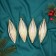 Jewelry decoration "Striped shine" (set 4 pcs) 13.5x4.5 cm, golden-white