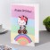 A postcard with a wooden element "Happy Birthday!" Handmade, bicycle, 14.7x10.5 cm