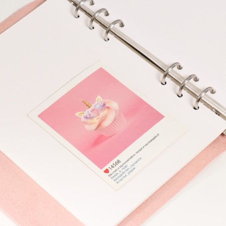 Photo album magnetic 45 sheets "Muse" Pink 23.5x18 cm-3