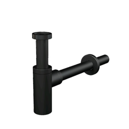 Siphon for the sink Alcaplast A400Black Design, DN = 32 mm, round, black matte