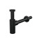 Siphon for the sink Alcaplast A400Black Design, DN = 32 mm, round, black matte