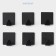A set of metal self -adhesive hooks Savanna Black Loft Box, 6 pcs, 3.5 × 3.8 × 1.8 cm