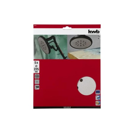 Abrasive grinding -grinding KWB, P120, 225 mm, 5 pcs.-1