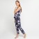 Female homemade set (T-shirt/pants), dark blue color, size 46