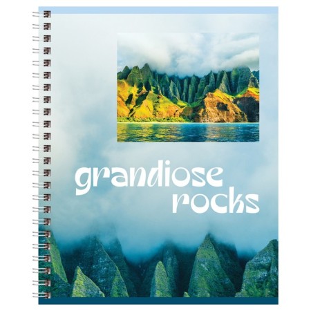 A notebook double 96 sheets in a cage on the crest "Beauty of Nature", covered Cardboard, OFSET block, mix-6