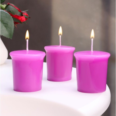 Aromatic candle "Black Cherry", black cherry, set 5x4.5 cm, 3 pcs