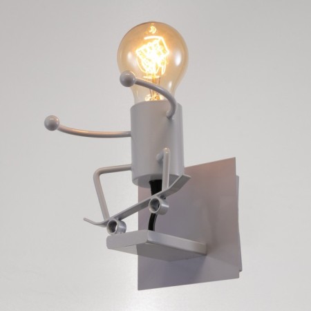 Sconces "man" E27 40W white 14x14x17 cm-2
