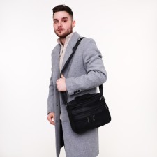 Male bag, black color
